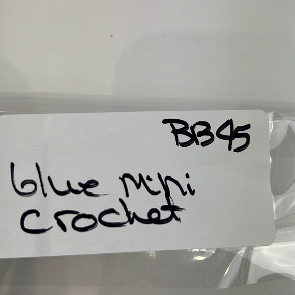 PINO Carina Dainty Baby Blue Crocheted Handbag - Picture 7 of 7